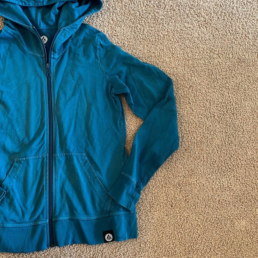 American giant full zip women’s hoodie sweater boat yard blue medium - Picture 3 of 5
